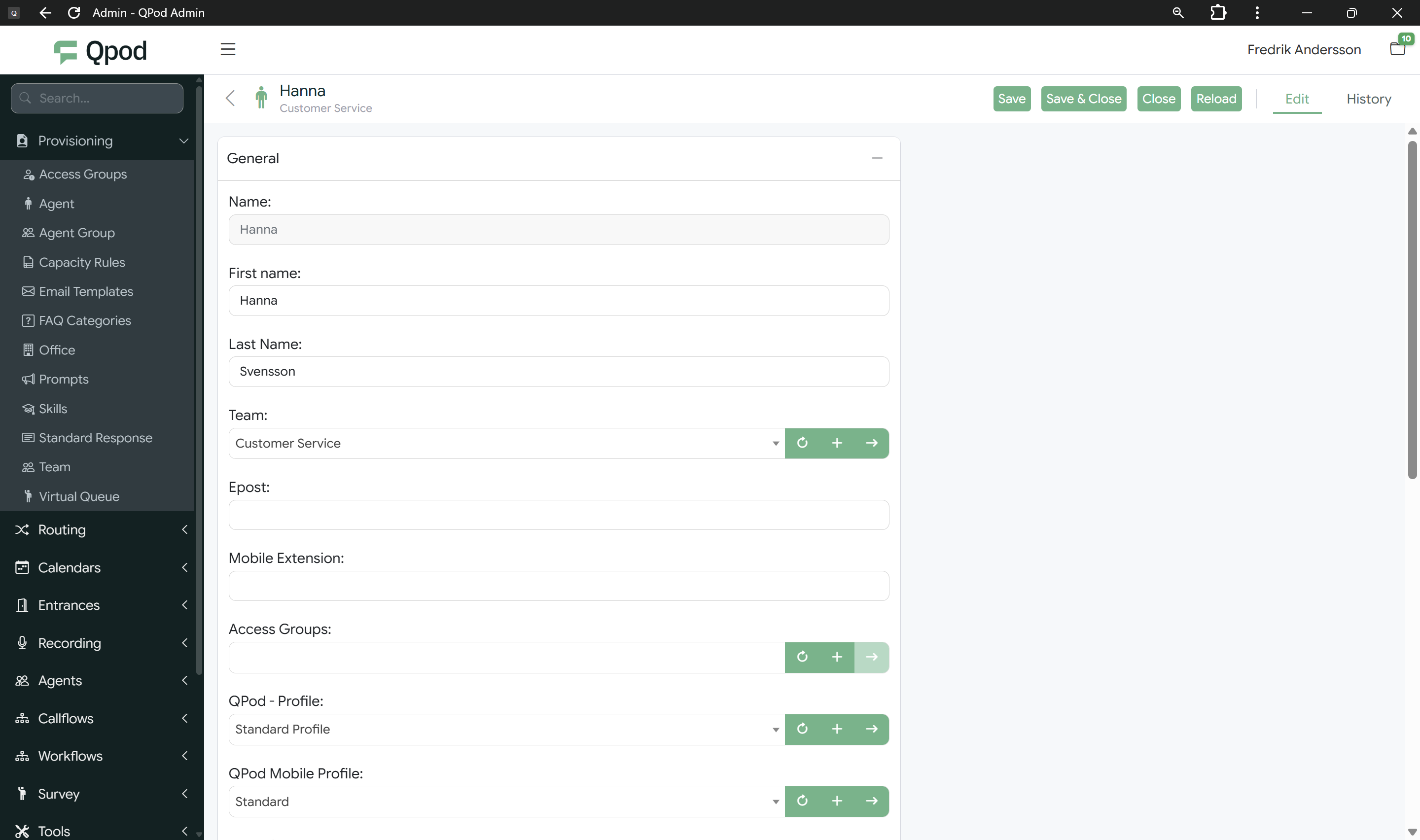 Qpod agentadministration